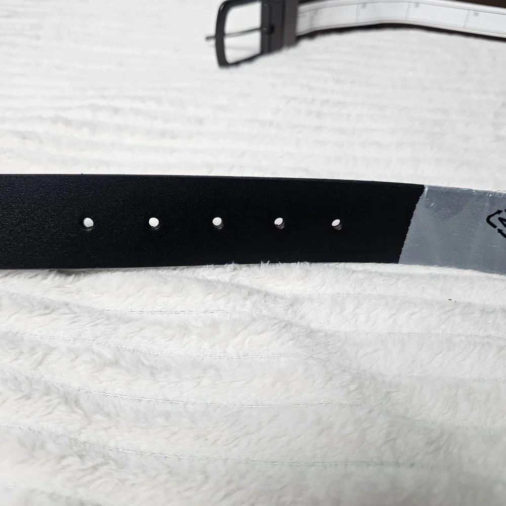 Timberland Reversible Leather Belt Men 42 Black Brown‎ Swivel Buckle Rugged